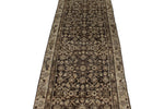 3x12 Brown and Ivory Persian Traditional Runner