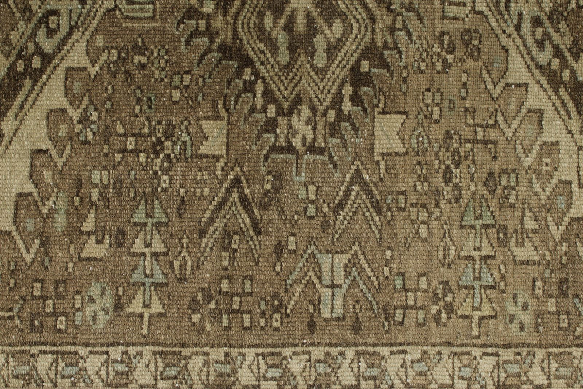 3x13 Ivory and Brown Persian Traditional Runner