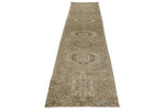 3x13 Ivory and Brown Persian Traditional Runner