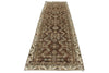 3x12 Ivory and Brown Persian Traditional Runner