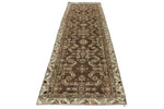 3x12 Ivory and Brown Persian Traditional Runner