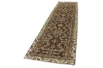 3x12 Ivory and Brown Persian Traditional Runner