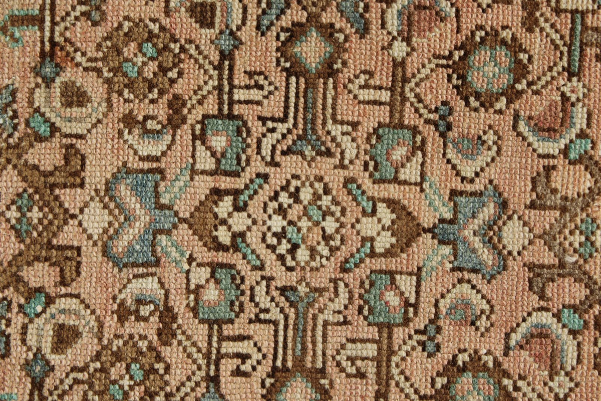 3x9 Pink and Brown Persian Traditional Runner