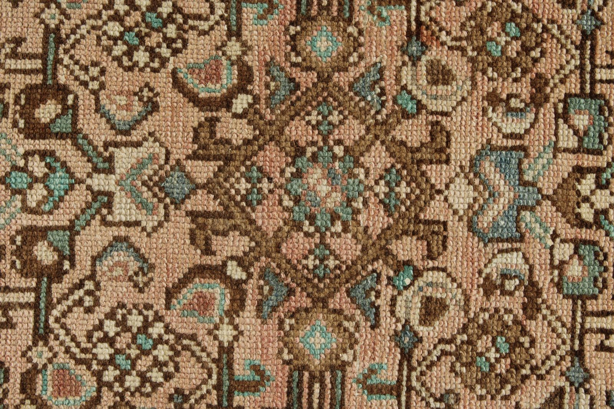 3x9 Pink and Brown Persian Traditional Runner