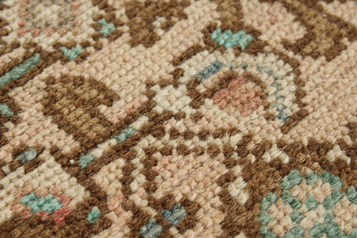 3x9 Pink and Brown Persian Traditional Runner