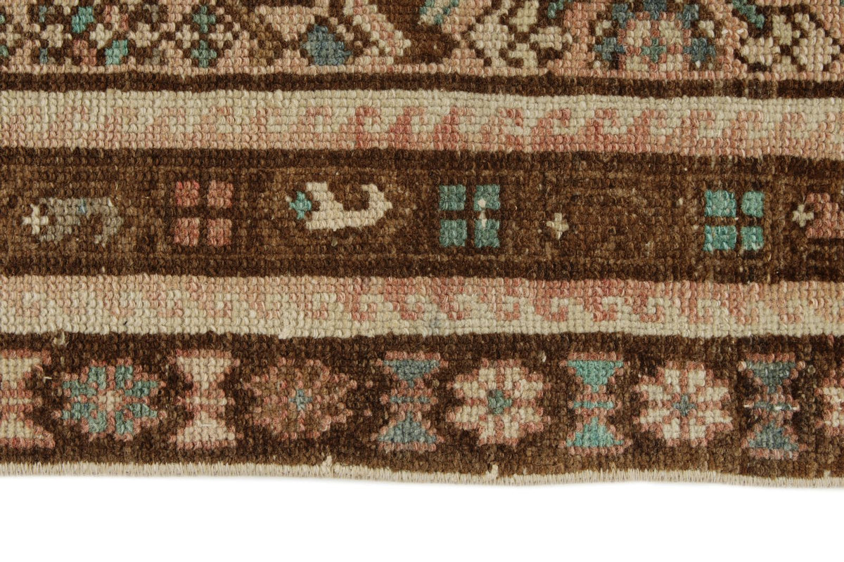 3x9 Pink and Brown Persian Traditional Runner
