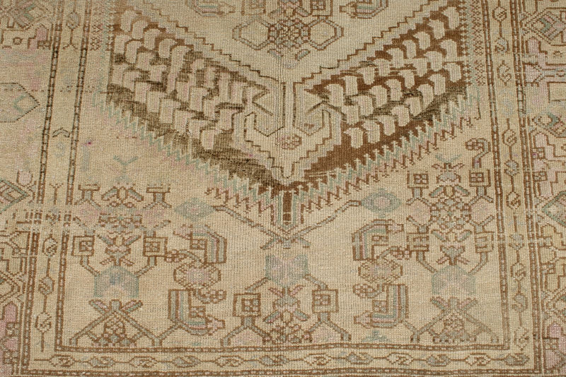 4x7 Ivory and Brown Persian Traditional Rug