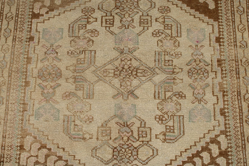 4x7 Ivory and Brown Persian Traditional Rug