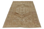 4x7 Ivory and Brown Persian Traditional Rug