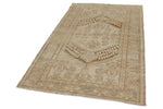 4x7 Ivory and Brown Persian Traditional Rug