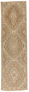 3x10 Ivory and Brown Persian Traditional Runner