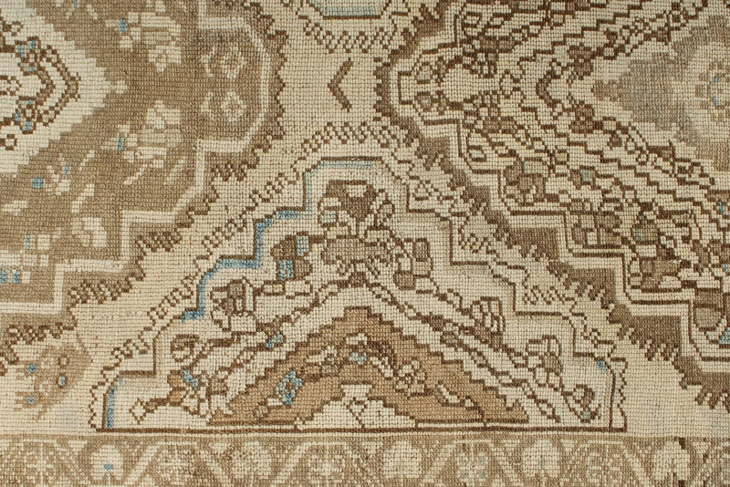 3x10 Ivory and Brown Persian Traditional Runner