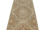 3x10 Ivory and Brown Persian Traditional Runner