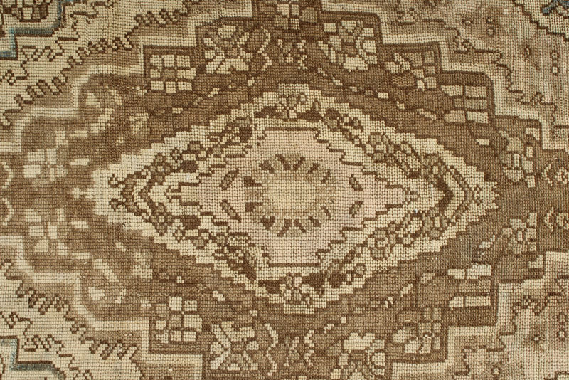 3x10 Ivory and Brown Persian Traditional Runner