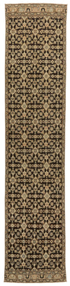 3x14 Ivory and Brown Persian Traditional Runner