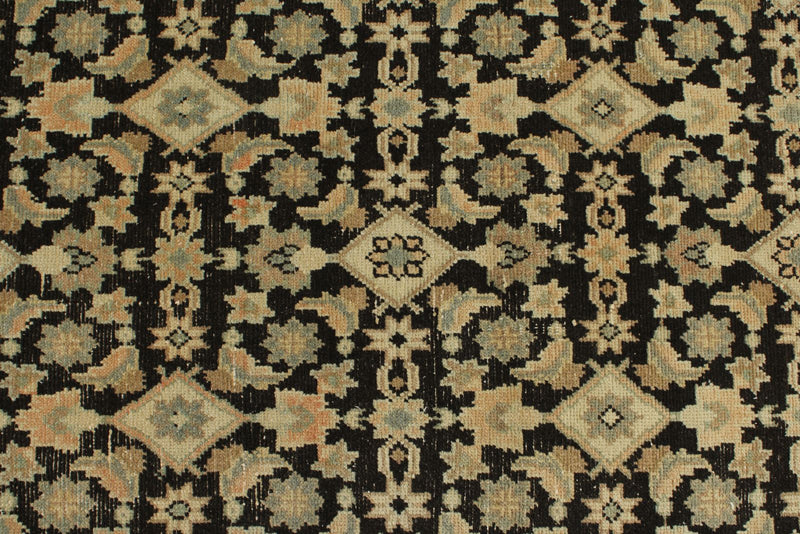 3x14 Ivory and Brown Persian Traditional Runner