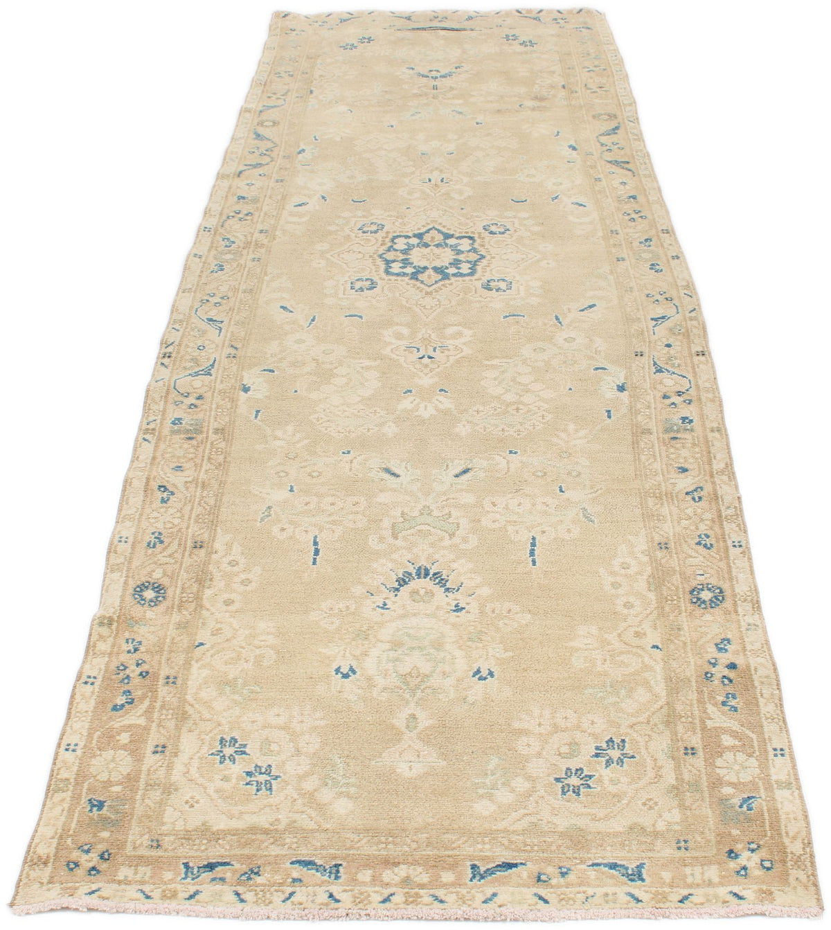 3x11 Blue and Brown Persian Traditional Runner