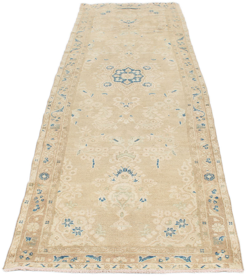 3x11 Blue and Brown Persian Traditional Runner