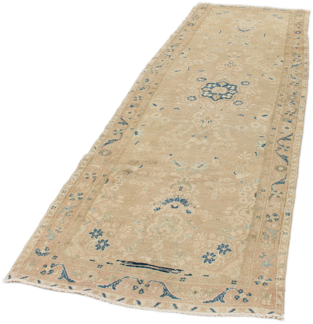3x11 Blue and Brown Persian Traditional Runner