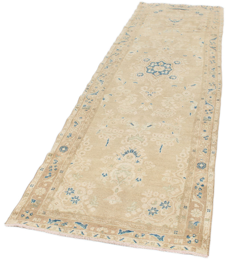 3x11 Blue and Brown Persian Traditional Runner