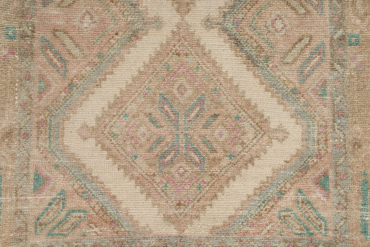 3x10 Ivory and Brown Persian Traditional Runner