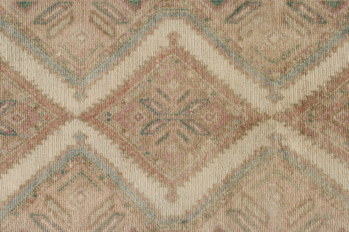 3x10 Ivory and Brown Persian Traditional Runner