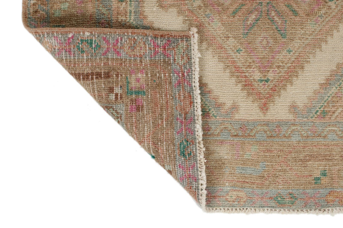 3x10 Ivory and Brown Persian Traditional Runner