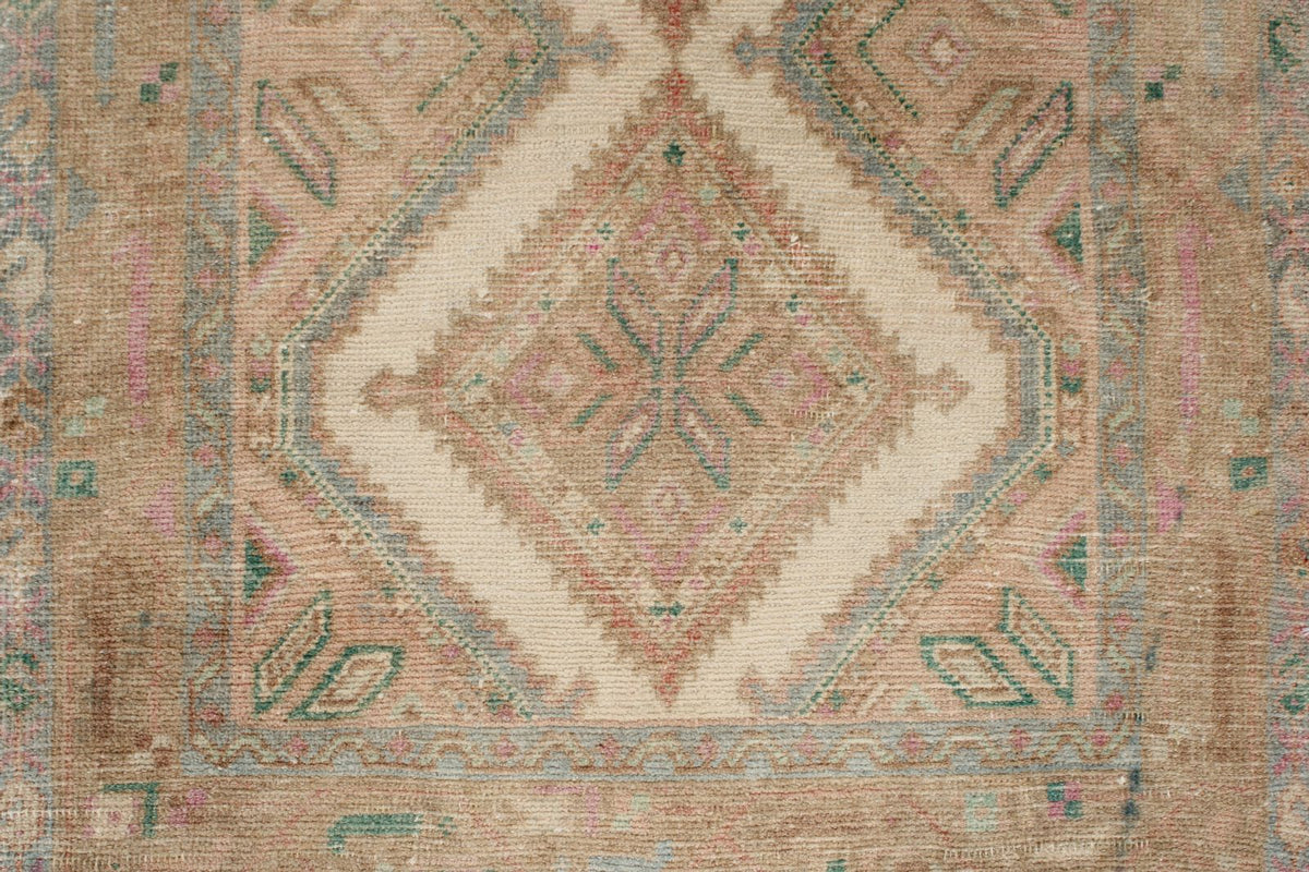 3x10 Ivory and Brown Persian Traditional Runner