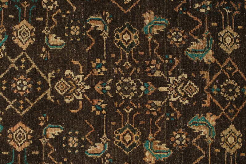 3x12 Brown and Ivory Persian Runner