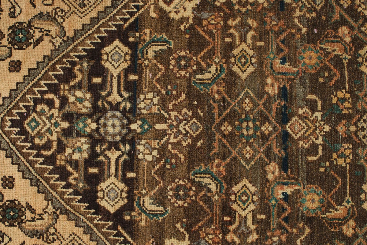 3x12 Brown and Ivory Persian Runner