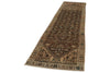 3x12 Brown and Ivory Persian Runner