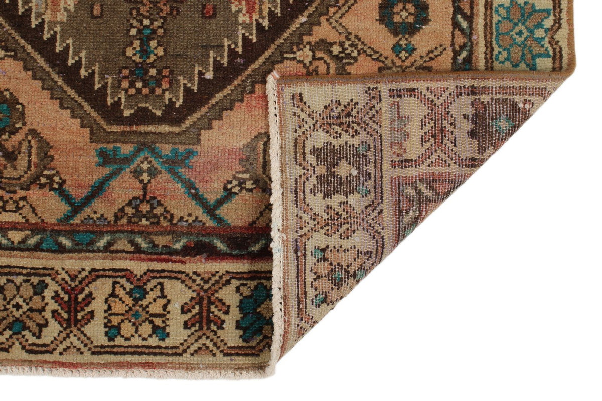 3x12 Brown and Ivory Persian Runner