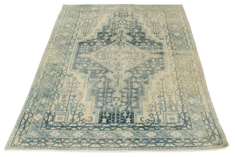 4x7 Gray and Ivory Persian Rug
