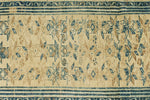 3x9 Light Brown and Light Blue Turkish Oushak Runner