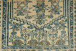 3x9 Light Brown and Light Blue Turkish Oushak Runner