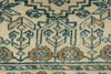 3x9 Light Brown and Light Blue Turkish Oushak Runner