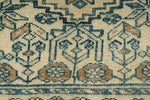 3x9 Light Brown and Light Blue Turkish Oushak Runner