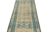 3x9 Light Brown and Light Blue Turkish Oushak Runner