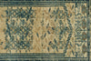 3x9 Light Brown and Light Blue Turkish Oushak Runner