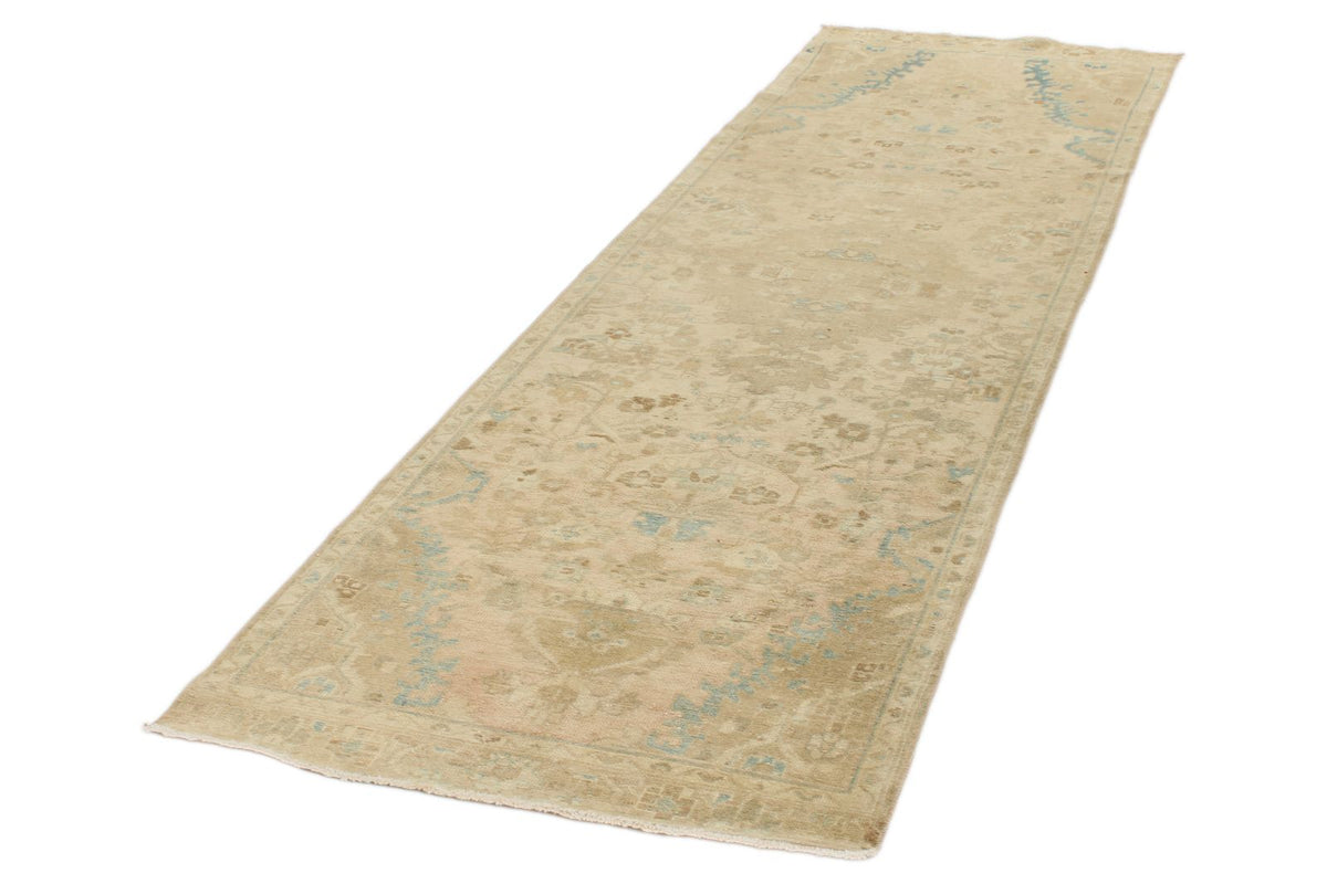 3x10 Brown and Ivory Persian Traditional Runner