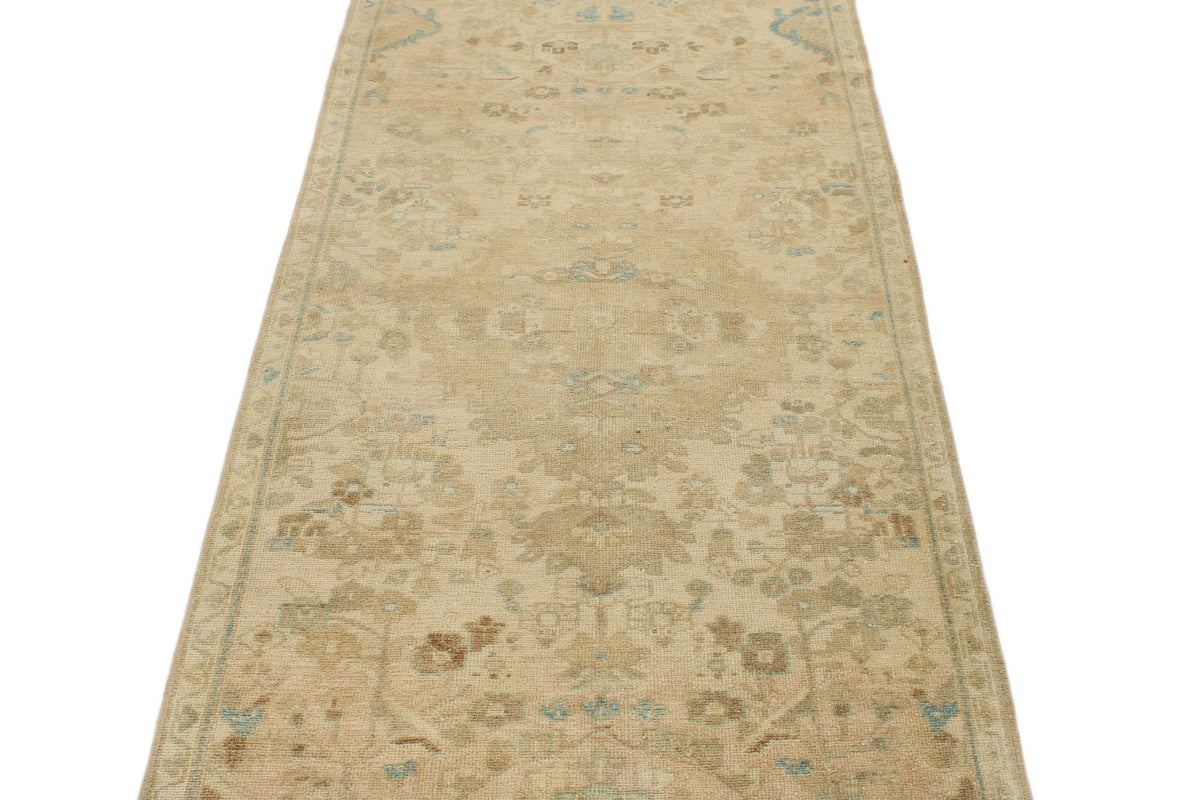3x10 Brown and Ivory Persian Traditional Runner