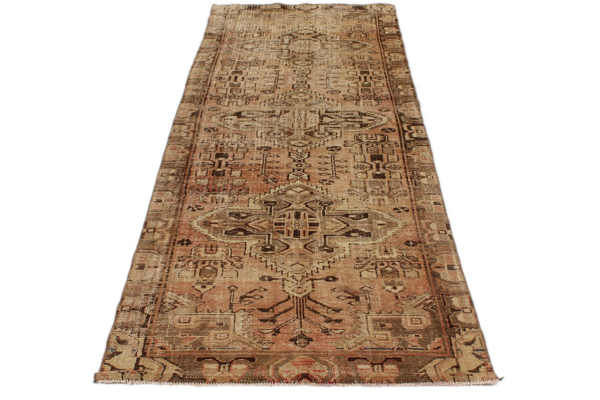 3x10 Rust and Brown Persian Traditional Runner