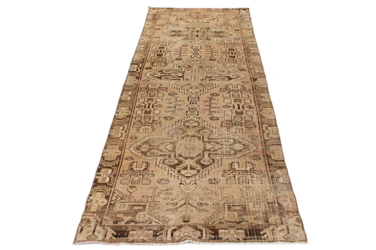 3x10 Rust and Brown Persian Traditional Runner