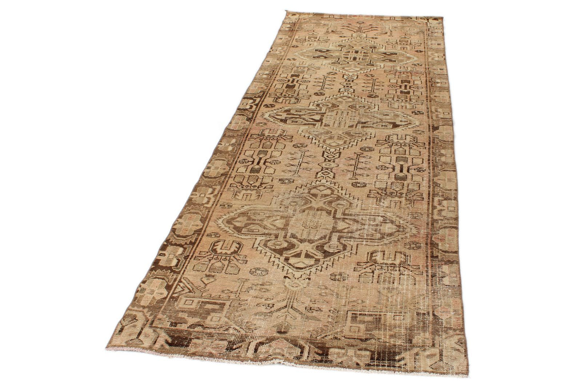 3x10 Rust and Brown Persian Traditional Runner