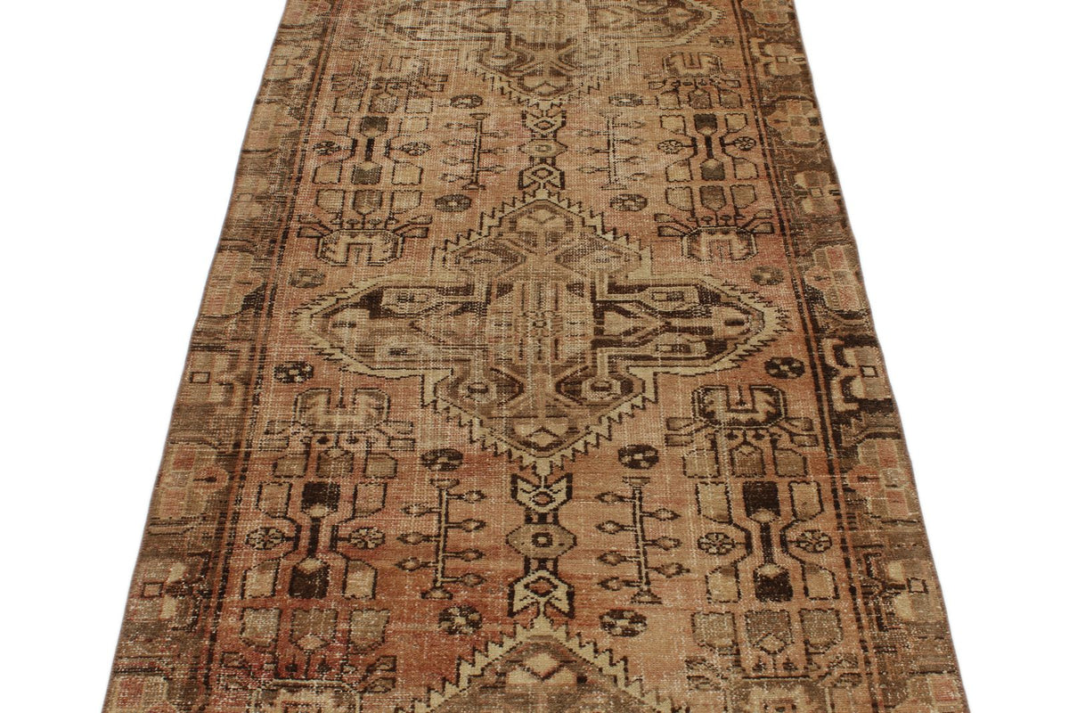 3x10 Rust and Brown Persian Traditional Runner