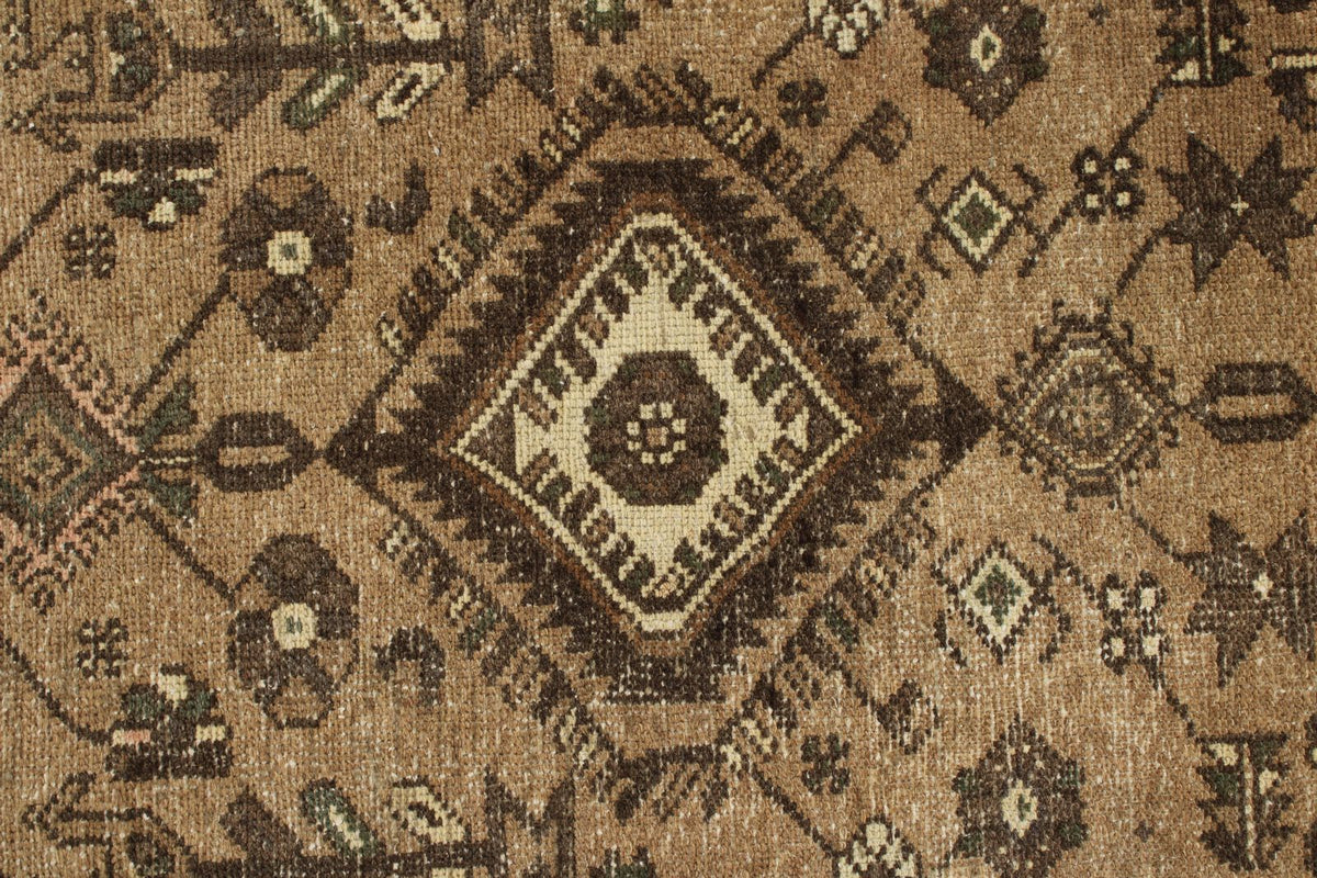 2x10 Ivory and Brown Persian Traditional Runner