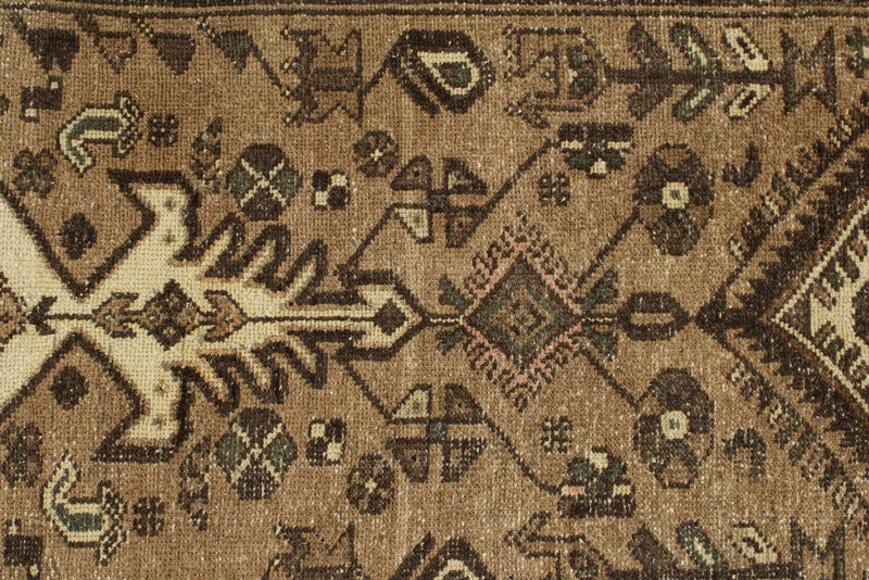 2x10 Ivory and Brown Persian Traditional Runner