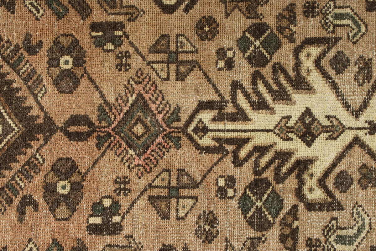2x10 Ivory and Brown Persian Traditional Runner