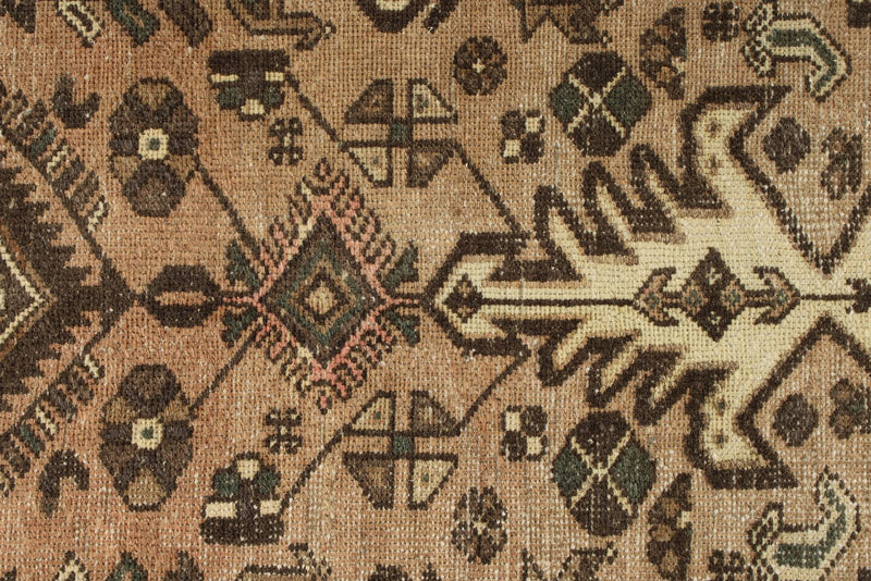 2x10 Ivory and Brown Persian Traditional Runner