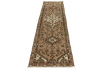 2x10 Ivory and Brown Persian Traditional Runner